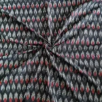 Lightweight breathable ikat cotton fabric, handwoven