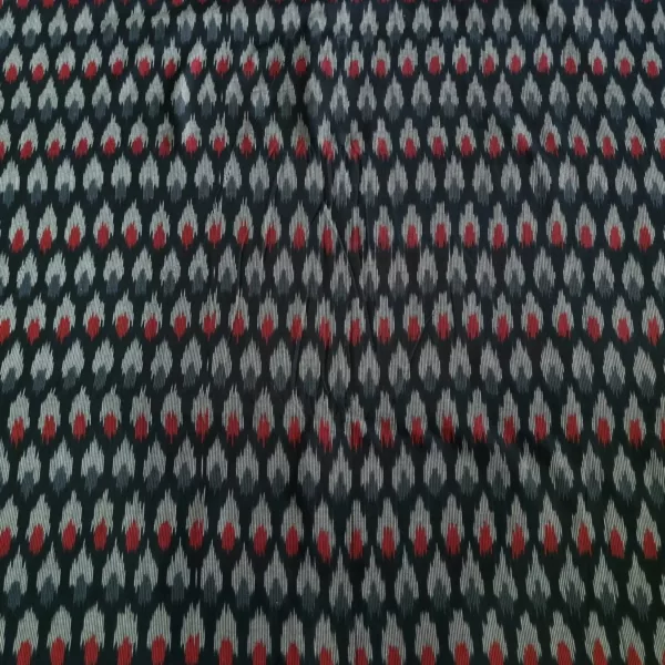 Lightweight breathable ikat cotton fabric, handwoven