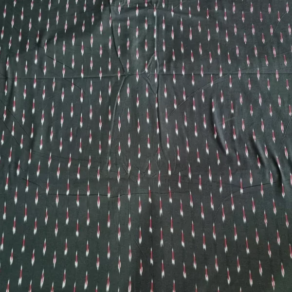 Cotton fabric with ethnic ikat tie and dye pattern