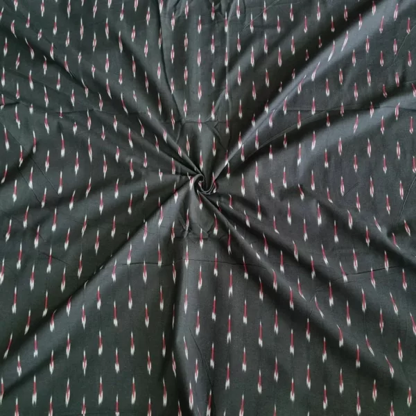 Cotton fabric with ethnic ikat tie and dye pattern