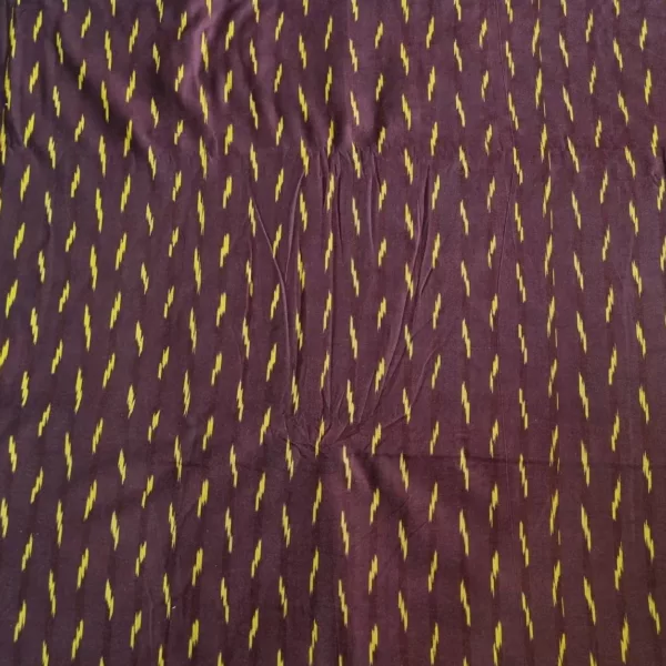 Handloom cotton fabric with traditional ikat weave