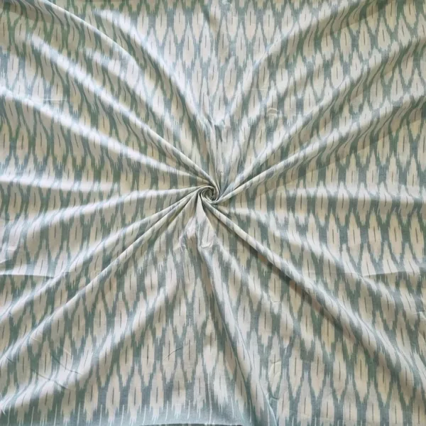 Fine cotton fabric with handcrafted ikat design