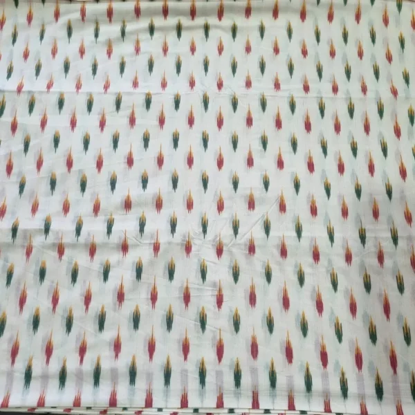 Artisan ikat cotton fabric for handmade garments