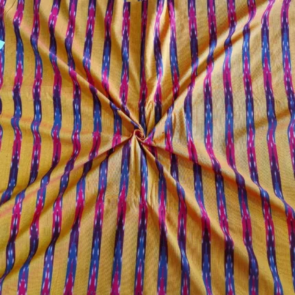 Handwoven pure cotton fabric with ikat design
