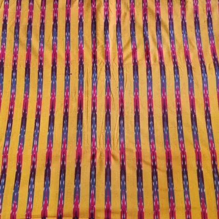Handwoven pure cotton fabric with ikat design