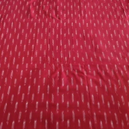 Soft breathable cotton fabric with ikat pattern