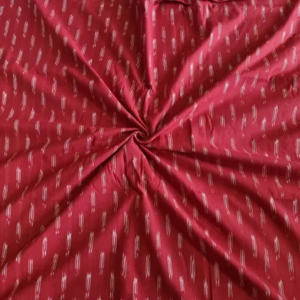Soft breathable cotton fabric with ikat pattern