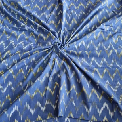 Close-up of ikat cotton fabric texture