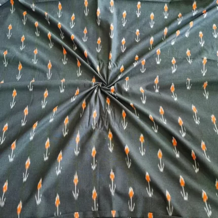 Cotton fabric with traditional tie-dye ikat design