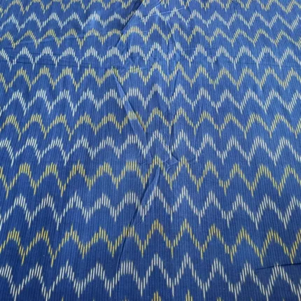 Close-up of ikat cotton fabric texture