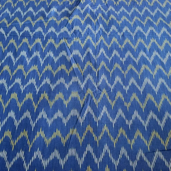 Close-up of ikat cotton fabric texture