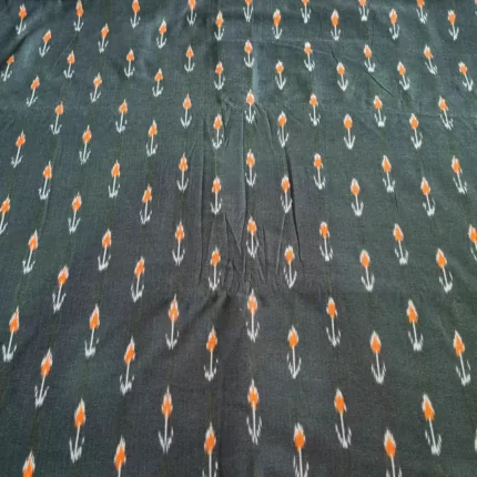 Cotton fabric with traditional tie-dye ikat design