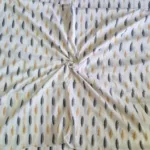 Soft cotton fabric with geometric ikat design