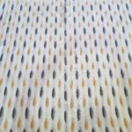 Soft cotton fabric with geometric ikat design