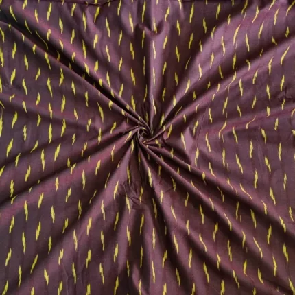 USA-ready handloom cotton fabric with ikat design