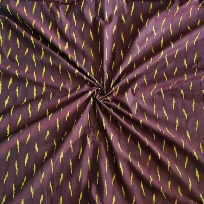 USA-ready handloom cotton fabric with ikat design