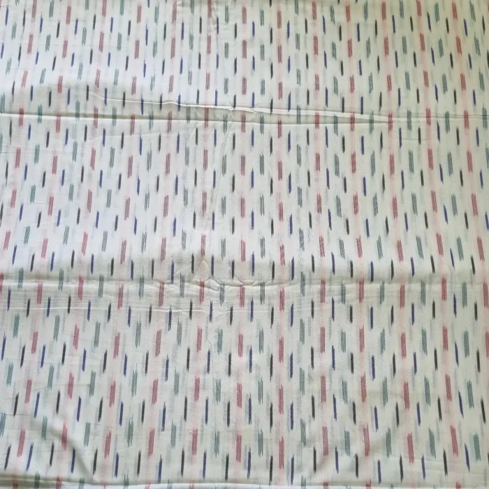 Pure Cotton Fabric with Ikat Pattern – Handloom Made