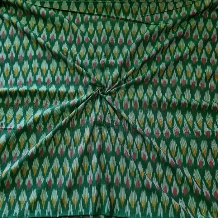 Cotton fabric displayed in folded rolls