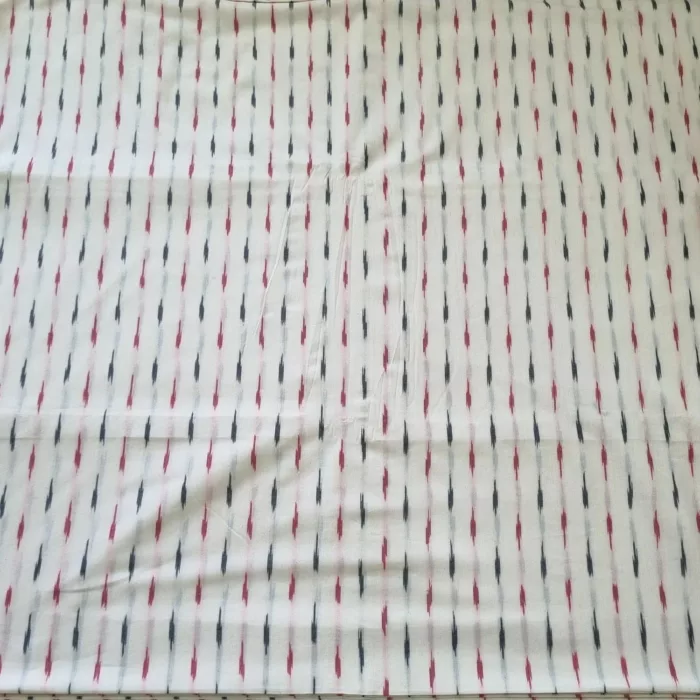 Pure Cotton Fabric with Ikat Pattern – Handloom Made
