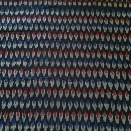 Artisan-made ikat handwoven cotton fabric