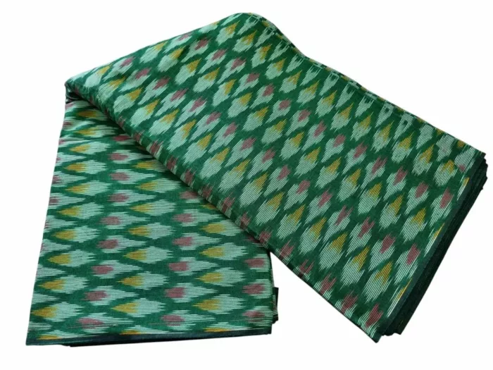 Cotton fabric displayed in folded rolls