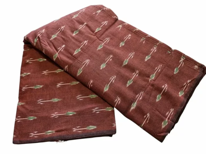 Traditional handloom cotton fabric close-up