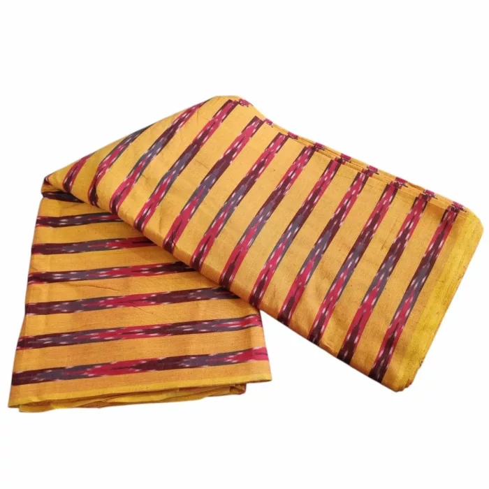 Handwoven pure cotton fabric with ikat design