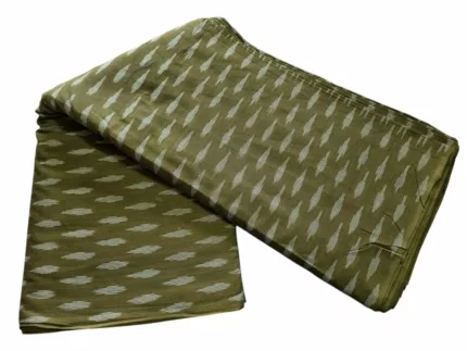 High-quality cotton fabric with artisan ikat work