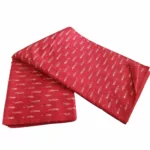 Soft breathable cotton fabric with ikat pattern