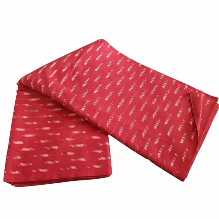 Soft breathable cotton fabric with ikat pattern