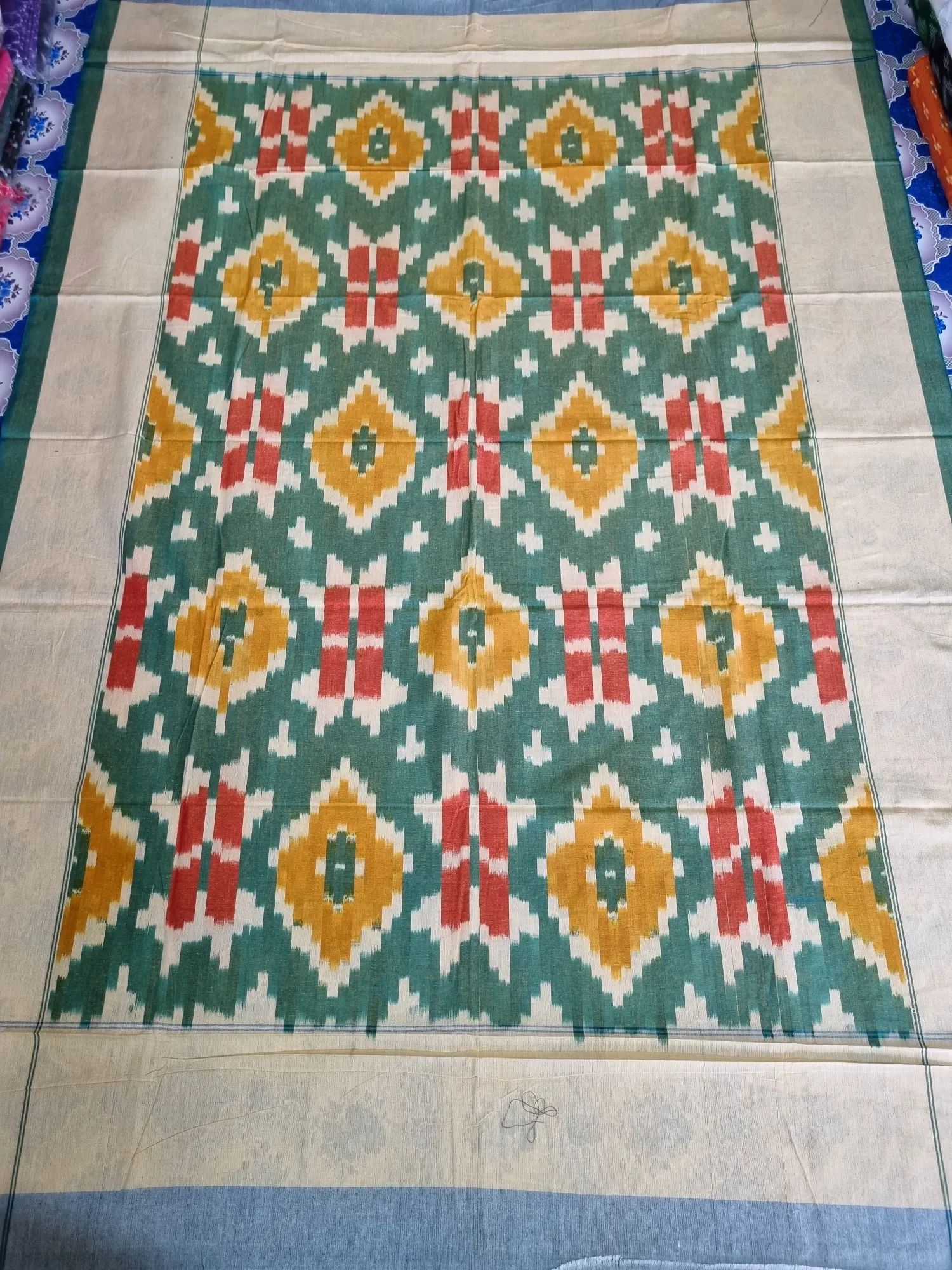 wp-17495414659433139137957659994462.webp Handloom Bedsheet Single Cot 5 by 7 Feets - Image 1