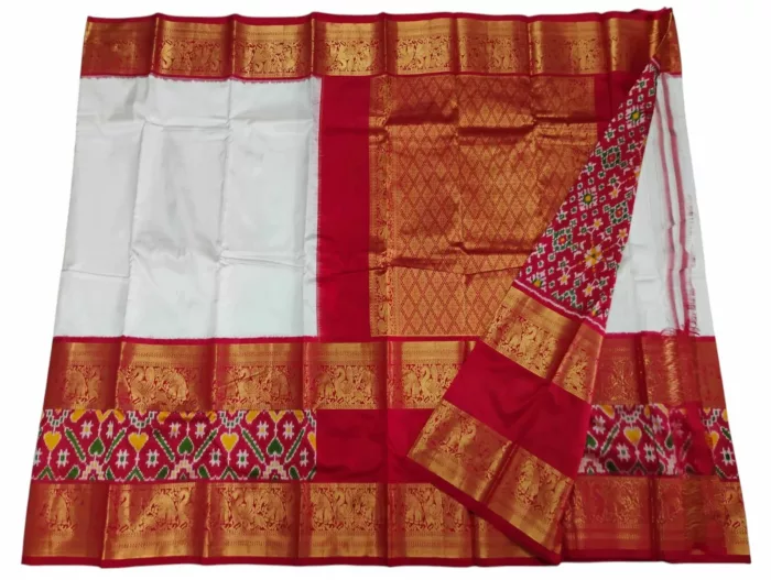 Pochampally Silk Saree with Kanchi Border