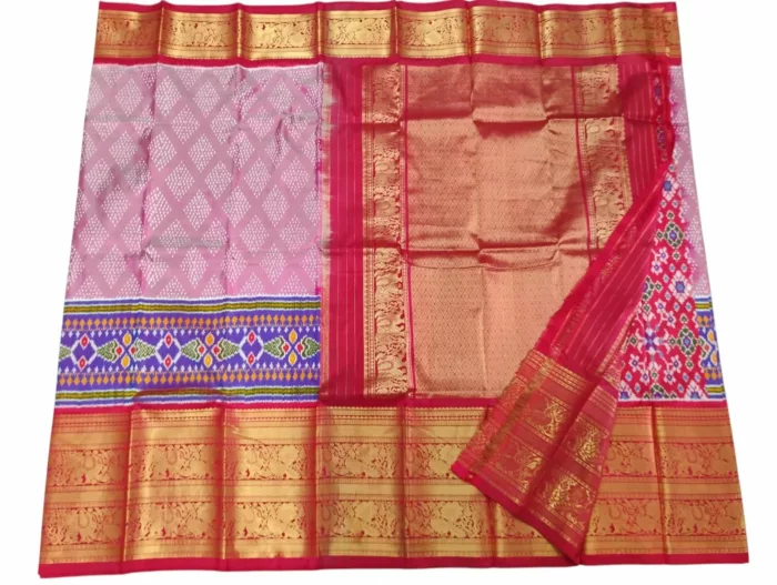 Pochampally Silk Saree with Kanchi Border