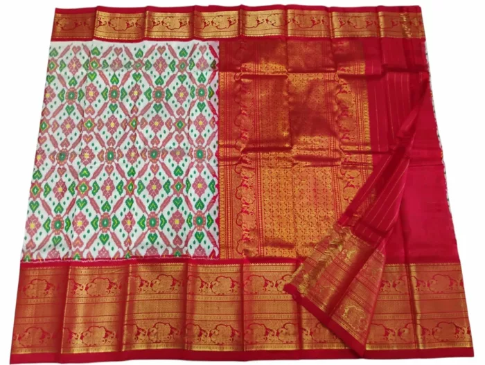 Pochampally Silk Saree with Kanchi Border