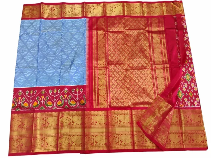 Pochampally Silk Saree with Kanchi Border