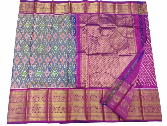 Pochampally Silk Saree with Kanchi Border