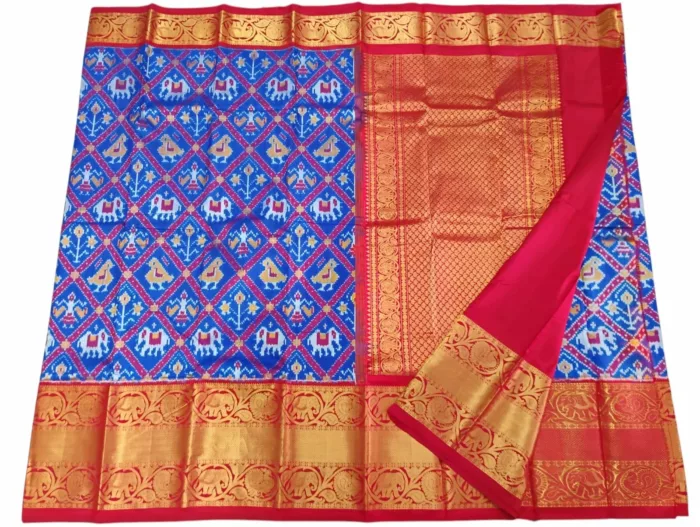 Pochampally Silk Saree with Kanchi Border