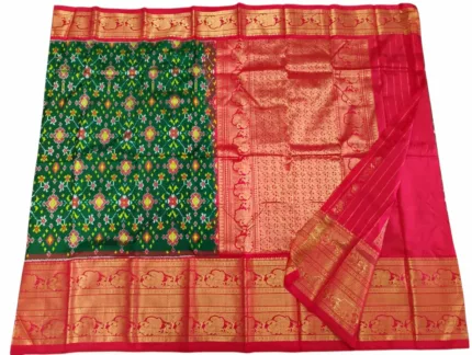 Pochampally Silk Saree with Kanchi Border