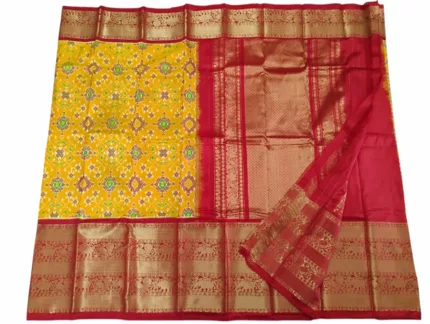 Pochampally Silk Saree with Kanchi Border