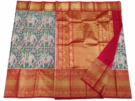 Pochampally Silk Saree with Kanchi Border