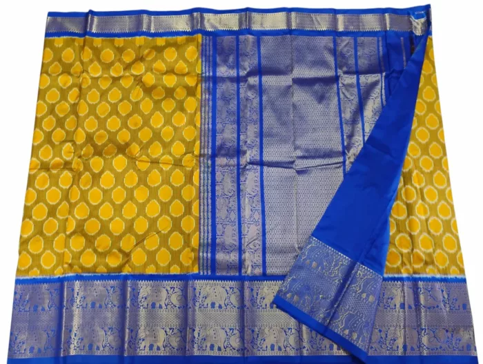 Pochampally Silk Saree with Kanchi Border