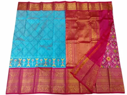 Pochampally Silk Saree with Kanchi Border