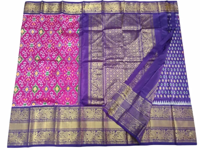 Pochampally Silk Saree with Kanchi Border