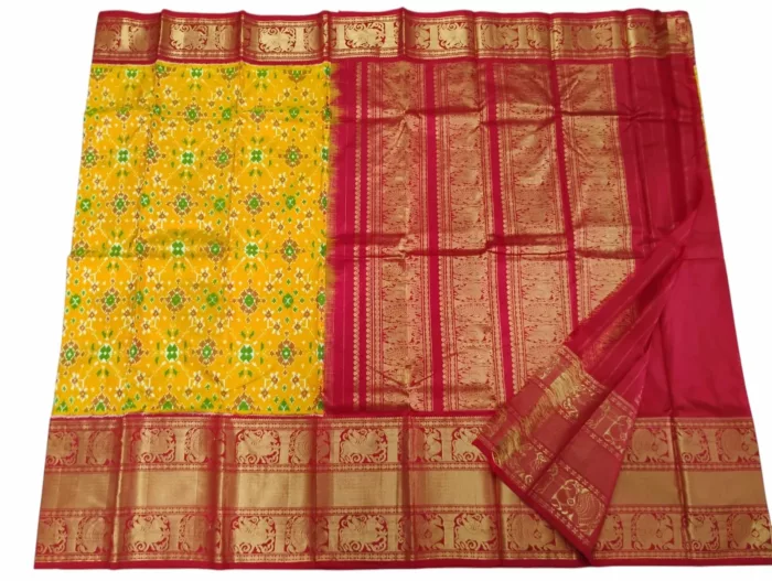 Pochampally Silk Saree with Kanchi Border