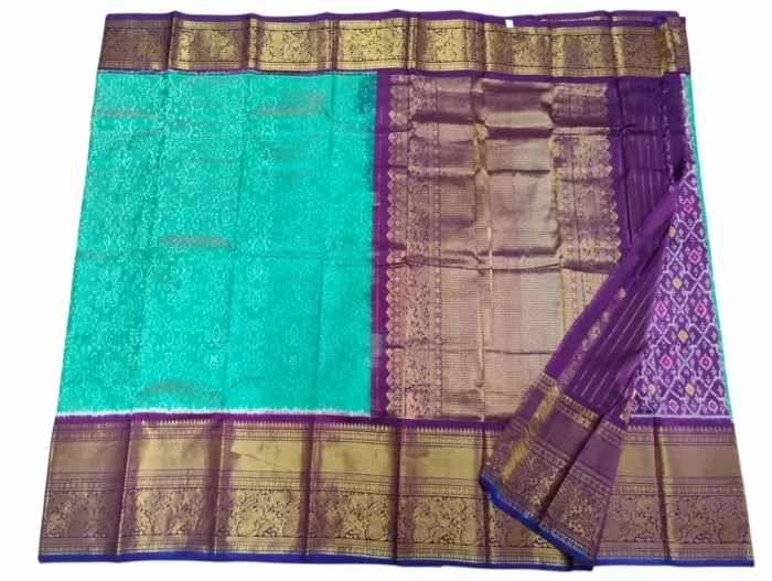Pochampally Silk Saree with Kanchi Border