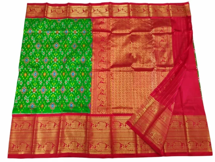 Pochampally Silk Saree with Kanchi Border
