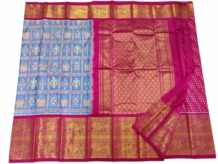 Pochampally Silk Saree with Kanchi Border