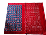 Pure Cotton Pochampally Saree with Double Ikat Teliya Design
