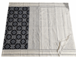 Black And white Theliya Rumal Saree with Blouse – 6.2 Meters of Heritage Elegance - Image 2
