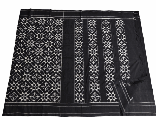 35 Pure Cotton Pochampally Saree with Double Ikat Design